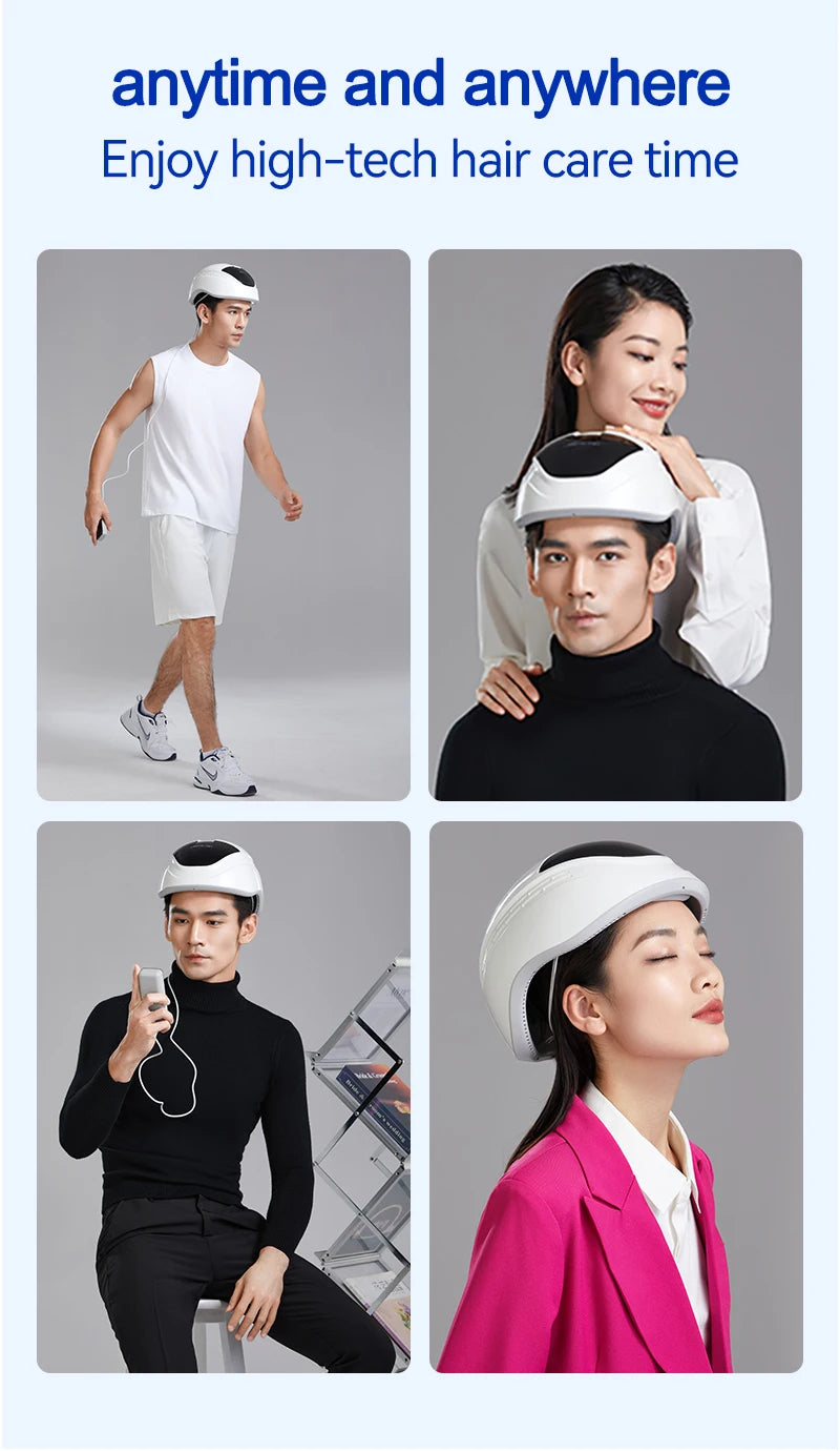 Hair Growth Cap Anti Hair Loss Hair Growth Laser Helmet Hat Hair Regrowth Light Therapy Device Hair Growth Treatment Hat Machine