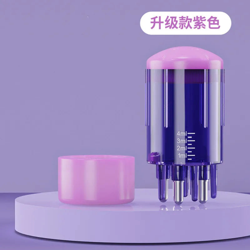 Scalp Liquid Serum Oil Applicator Comb for Hair Scalp Treatment Essential Oil Liquid Guiding Massager Comb Hair Growth Garrafa