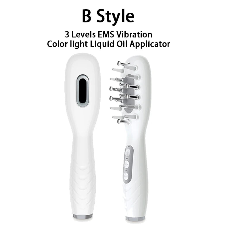 Electric Laser Hair Growth Comb Wireless Infrared Ray Massage Comb Hair Brush Anti Hair-loss Red and Blue light Head Massager