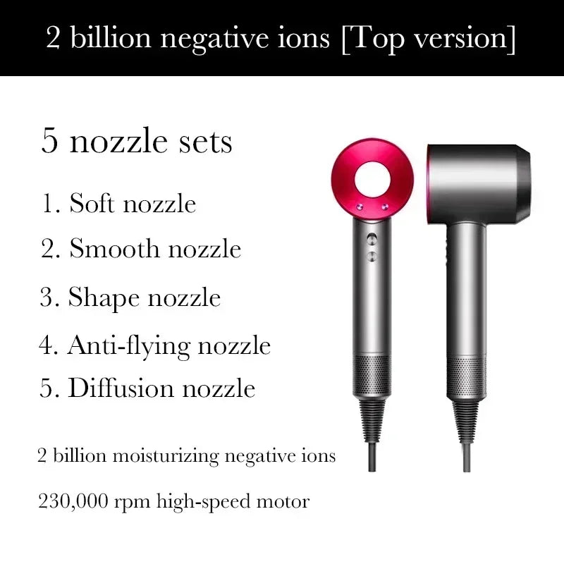 2026 Professional Hair Dryer Fast Dry Ionic Hair Dryer No Hair Flick 1600W High-Speed Blow Dryer for Salon Home Use
