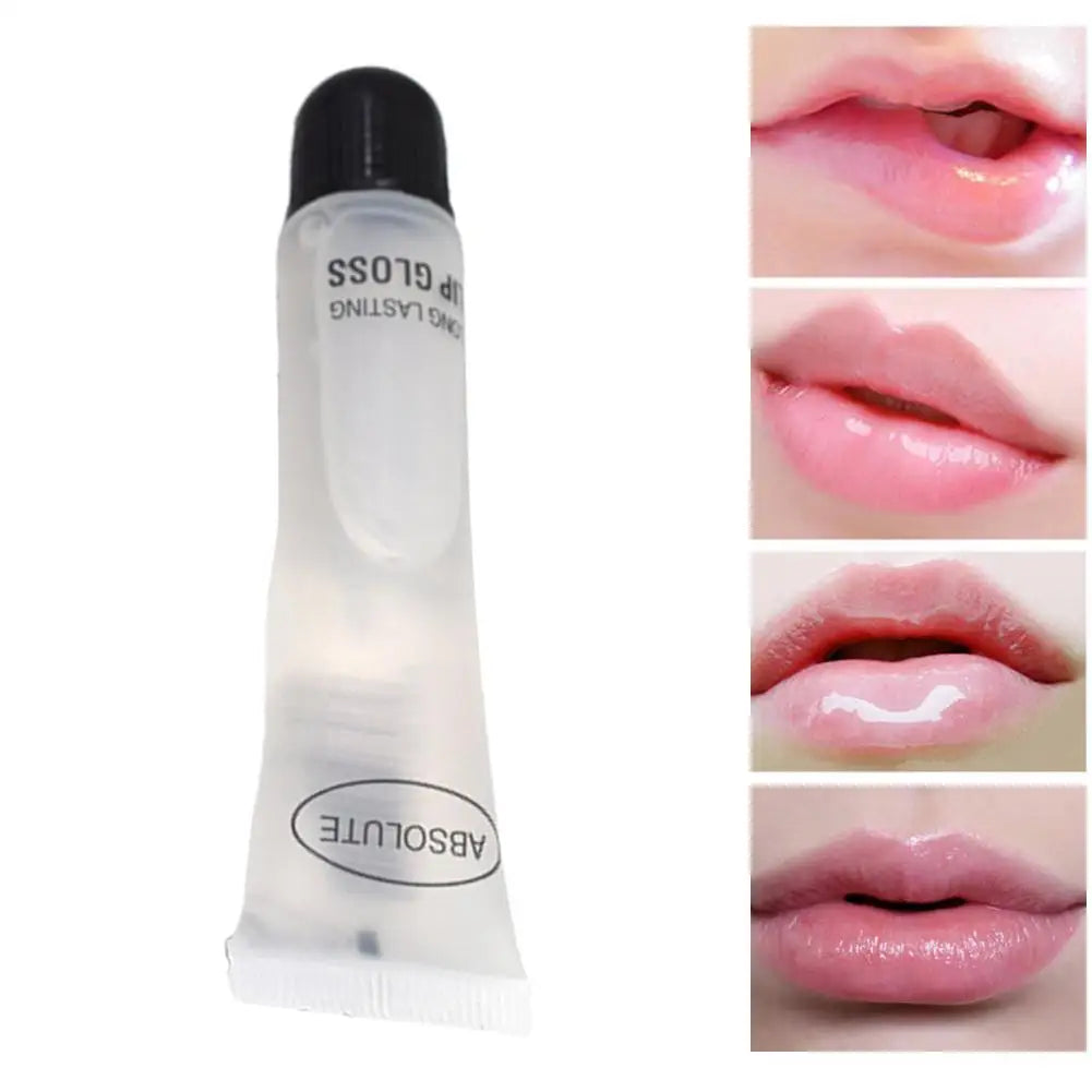 Clear Hydrating Lip Oil in Soft Tube - Moisturizing Treatment to Reduce Lip Lines & Heal Cracked Lips, Non-Sticky 18ML