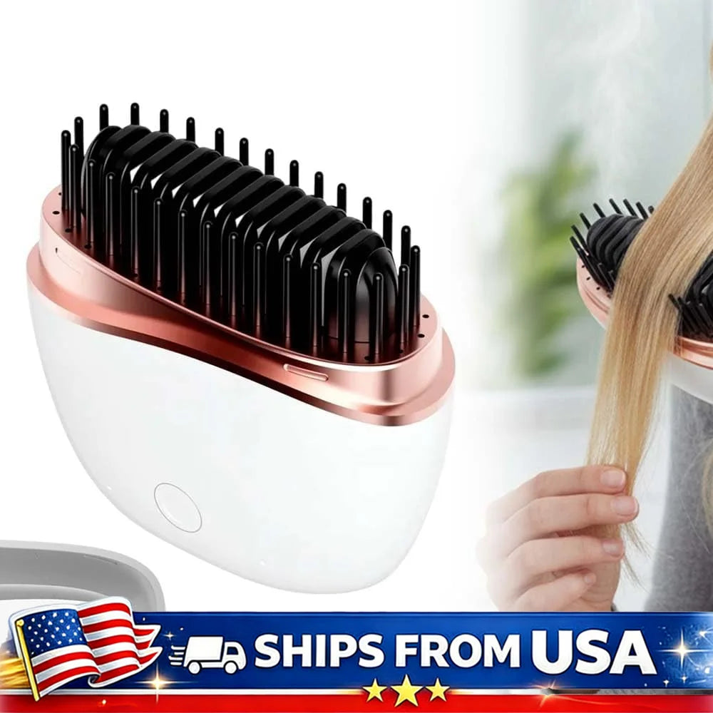 Pocket Heat Hair Straightener Brush