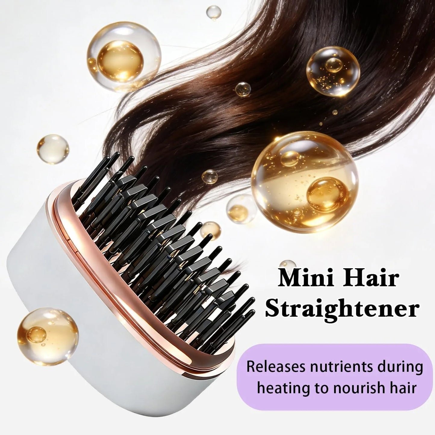 Pocket Heat Hair Straightener Brush